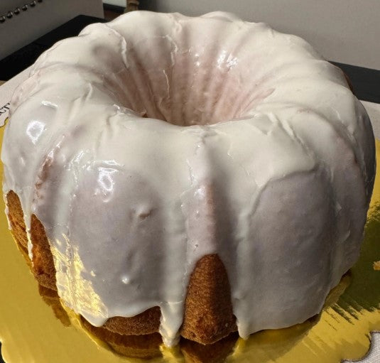 Five Flavor Pound Cake with Cream Cheese Glaze